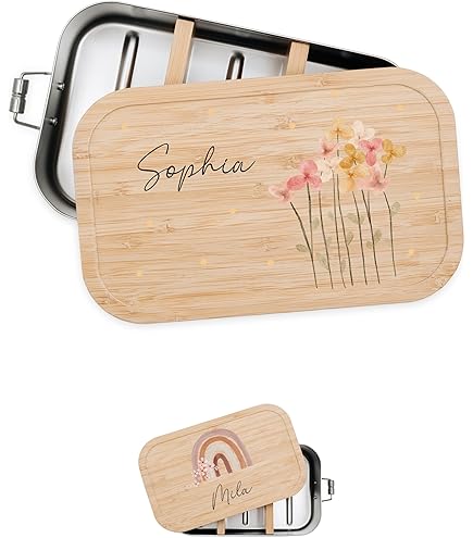 Wunderwunsch Brotdose Edelstahl - Personalisierte Lunchbox Mit Tiermotiv Für Kinder