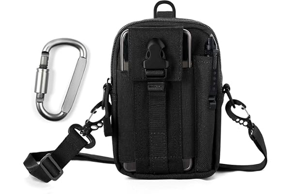Unigear Sac Tactique Ceinture, Sacoche Ceinture Molle EDC 1000D/ Sac Multifonctionnel avec Un Mousqueton pour Cyclisme, Randonnée, Alpinisme Course Sports Extérieurs