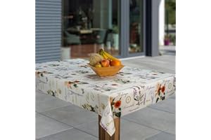 ‎LARO laro Oilcloth Tablecloth, Washable, Garden Tablecloth, Wax Tablecloth, PVC Plastic Tablecloths, Square, Sold by the Metre, Water-Repellent, Wipe Clean, AS, Pattern: Lavender Sunflowers Provence, Size: