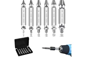 EnixwH Zestaw 6 małych wykrętaków do wkrętów z magnetycznym uchwytem do bitów, zestaw mini wkrętaków do uszkodzonych śrub