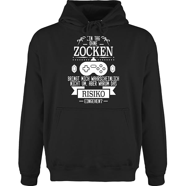 Produktbild von Shirtracer Hoodie Herren - Motiv "Denken Ist Wie Googeln Nur Krasser" - Baumwollmix, Regular Fit