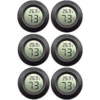 JEDEW 6-pack Hygrometer Thermometer Digital LCD-Monitor für Keller Feuchtigkeits-Messgerät, für Luftentfeuchter der…