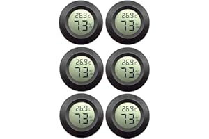 JEDEW 6-pack Hygrometer Thermometer Digital LCD-Monitor für Keller Feuchtigkeits-Messgerät, für Luftentfeuchter der humidifiers babyroom Gewächshaus Zigarre