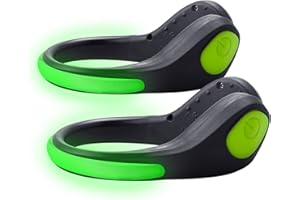 Tabiger 2-Pack LED Shoe Clip Light Rainproof Luminous Flashing Bright Night Running Lights LED Sport Gear Safety Warning Flashlight for Runners, Jogging, Cycling, Biking, Dog Walking At Night