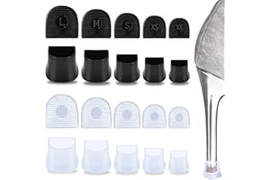 ‎FLEXNOVA FLEXNOVA 10 Paar Absatzschoner High Heels Transparent Schwarz, 5 Größe Absatzschoner Tanzschuhe Silikon Rasen für Kitten Heels Damen High Heel Protectors für Rennen, Formelle Anlässe(XX XS S M L)