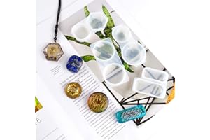 FineInno 4 Pz Stampi per Resina,Orgone Pendant Resin Molds,Stampo Pendente in Stampi per Colata Gioielli Merkaba Strumenti Artigianali Fai da Te (pendant resin molds)