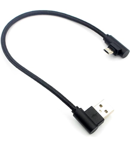 CentBest USB-2.0-Kabel, Links Gewinkelt Auf Micro B – 1m, Vergoldet, Für Smartphones & Mehr