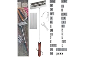 JOYEEE Fers à Marquer pour Barbecue, Outils de Barbecue Personnalisés avec Lettres Interchangeables pour Poulet, Steak, Hamburgers, Bois, Presse à Noms