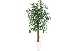 Kazeila Piante Finte da Interno 120cm Ficus Artificiale Piante Artificiali Grandi Decorazioni Interno Camera da Letto Aesthetic Room Decor(1Pack)