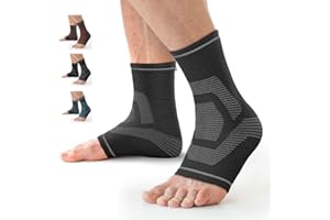 AWENIA Protege Chevillère Soutien Respirante Compression Sport Cheville Entorse Protecteur pour Meilleure Circulation Sanguine,Soulage Le Gonflement/Les Douleurs/la Tendinite Achilléenne