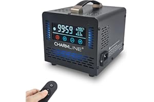 Charmline Générateur d’Ozone 60000mg/h, pour éliminer les odeurs dans les pièces, voitures, espaces pour animaux et sous-sols, ozone generateur avec télécommande, couverture maximale 500㎡, noir
