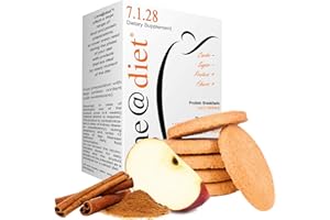 LINE@DIET Biscotti proteici Lineadiet - 7 monoporzioni di biscotti gusto mela cannella - 29% proteine, ridotto contenuto di carboidrati e zuccheri (35 biscotti totali)