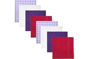 Retreez 8 Stück Reine Baumwolle Gemischte Taschentücher für Herren Geschenkset