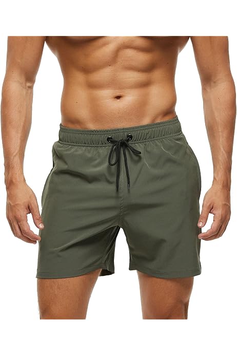 KSLIDS Short de bain 2 en 1 avec doublure de compression pour