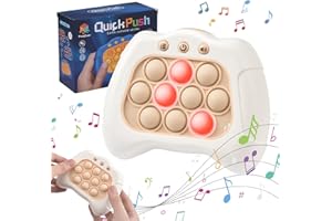 Towwoo Giocattolo Pop It Fidget in Silicone, Giocattolo Quick Push Game Elettronico, Macchina da Gioco Sensore Regalo per Ragazzi Ragazze Bambini Adulti, Livello 80 Aggiornato (A)
