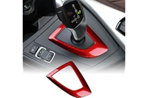 KUNGKIC Cubierta de panel de fibra de carbono para palanca de cambios compatible con BMW F20 F21 F22 F23 F30 F34 F32 F36 F35 F33 Accesorios Interior Decorativo Rojo