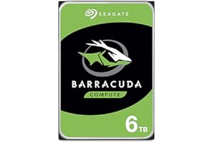 ‎SEAGATE Seagate Barracuda 6TB interne Festplatte HDD, 3.5 Zoll, 5400 U/Min, 256 MB Cache, SATA 6GB/s, silber, Modellnr.: ST6000DM003