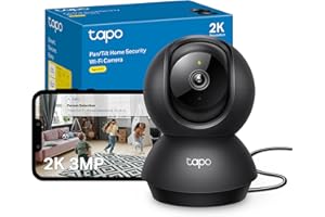 Tapo C211 2K 3MP Pan/Tilt Indoor Camera House Security Camera, WiFi Camera, No Monthly Fee, AI Detection, Dog Camera, Baby Camera Monitor, CCTV, 360° View, Night Vision, Works with Alexa & Google