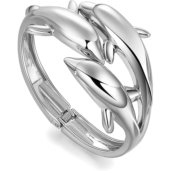 Bracciale Polsino Delfini ODETOJOY Bicolore Oro E Argento - Regalo Ragazza Simbolo Amicizia
