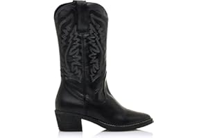 MTNG Botas de tacón Mujer Botas de tacón TEO 58964 Mujer | De Piel, con Interior Piel y Punta Redonda | Botas de tacón Casual | sin Cierre-Abiertos