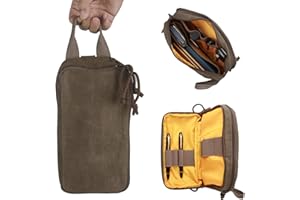 WEESTAAMO EDC Organizer Werkzeugtasche Tasche aus Gewachster Leinwand, Multitool Taschen Organizer Zipper Pouch für Camping/Buschhandwerk/Reisen/Wandern