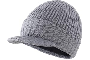 Magracy męska zimowa dzianinowa czapka z daszkiem na zewnątrz gruba czapka z daszkiem