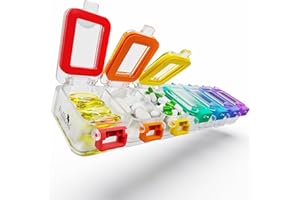 Fullicon Weekly Pill Box 7 Day Ultra Moisture & Spill Proof Daily Pill Organiser, Large Tablet Organiser with Secure Buckle, Compact Medication Organizer, Vitamin, & Fish Oil