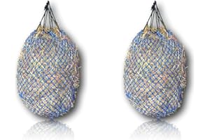 PFERDELINIS Rete di fieno extra grande per cavalli, 5 x 5 cm, mangime adatto alla specie per il miglioramento della digestione, per viaggi, per pony, cavalli giovani o vecchi e capre