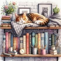 Jawecci Diamond Painting Katze – 30x40 Cm, 5D Runde Steine, Mit Vollbohrer, DIY Set
