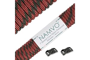 Namvo 550 Paracord Mil Spec Type III 7 Strand Parachute Cord Total Length 100ft/30 Meters Spots/Stripes/Camouflage