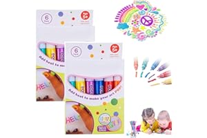 HIDRUO Puffy Pens, DIY Bubble Popcorn Drawing Pens, Magic Puffy Pens,Bubble Pen,Print Bubble Pen Puffy 3D Art Safe Pen (2 box)