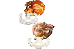 Turbo Trusser Dual Pack I As Seen on Shark Tank I Cooks Evenly & Makes Meat Juicier I Easy-to-Use & Dishwasher Safe I for Ovens, Smokers, Roasters, Grills, Rotisseries, Air Fryers & Deep Fryers