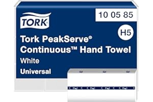 Tork PeakServe Essuie-mains continus blancs H5, Universal, comprimés, 12 x 410 feuilles, 100585, Grand