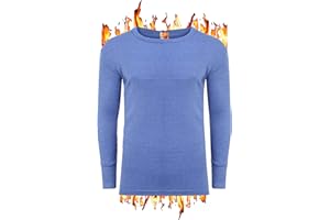 ZRWASKA® Mens Thermal Underwear Vests Long Sleeve Tops, Thermal T-Shirt Short Sleeve Warm Underlayer Winter Thermals Base Layer Clothing Men Vest Top Size S-XXL