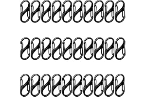 30 stycken S-karbinhakar, S-clip-karbinhakar S dubbel karbinhake med dubbel fjäderöppning 32 mm metall dubbel karbinhake 8 fo