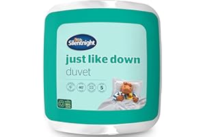 Silentnight 'Just Like Down King Size' – luksusowa kołdra całoroczna 10,5 tog wypełniona miękkimi jedwabistymi włóknami i można prać w pralce, hipoalergiczna – rozmiar king size