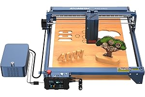 ATOMSTACK A40 Pro Engraver Cutter 48W Engraving Machine One-Touch Switching Between 24W and 48W Output Power with WiFi Wireless Operation for Offline Engraving Fixed-Focus Spot for Metal Wood Acrylic