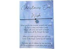 GENERIC Christmas Eve Wish Bracelet, Stocking Filler, Xmas Eve Box Gift for Boys and Girls, Magical Keepsake Decoration Poem