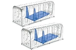 PYRRHONIAN 2 Pack Trappola per Topi, Trappola per Catturare Topi Vivi Amica Degli Animali Riutilizzabile per Roditori Trappole per Ratti, Facile da Pulire e da Installare per Giardino, Casa, Ufficio