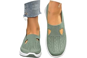 NLAAYONG Chaussures Orthopédiques pour Femme, Chaussures sans Lacets Antidérapantes avec Maille pour Femme, Basket de Marche À Plateforme Orthopédique Légères et Confortables