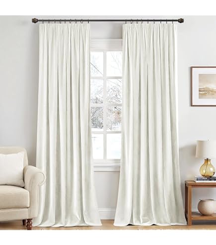 Tende In Velluto Opaco Beige – Set Da 2, 300x140 Cm Ciascuna, Con Nastro Arricciato