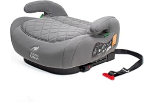 Urban Kanga Wombat Alzatina Auto Bimbi Isofix Rialzo Auto per Bambini 125-150 cm (Grigio trapuntato)