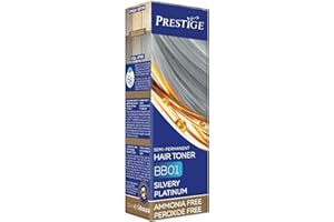 VIP'S PRESTIGE Vips Prestige | Tinte Pelo Semi Permanente y Toner Baño de Color Platino 01 | tinte sin Amoniaco y Peróxido | Con Aceite de Oliva, de Macadamia y Aceite de Ricino | Matizador cabello rubio