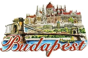 WEDARE MAGNET SOUVENIR Budapest Hungría - Imán para nevera 3D (resina, recuerdos, hecho a mano, decoración para el hogar y la cocina, regalo de Budapest