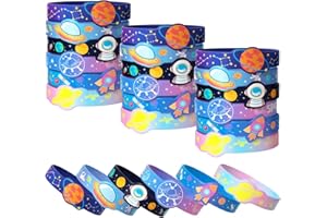 Toyssa 24 Pezzi Spazio Braccialetti Silicone, Space Braccialetti Bambini per Feste Gadget, Spazio Gadget Compleanno Bambini Spazio Esterno Regalini Fine Festa Compleanno per Bambino Bambina