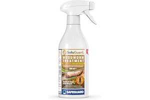Soluguard Antitarlo Spray – 500ml – Trattamento Antitarlo e Antitermiti per Legno, Pronto all’Uso, ad Alta Concentrazione, Formula Trasparente