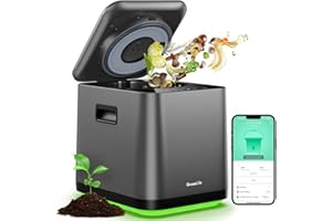GoveeLife Compostiera elettrica intelligente per cucina, bidone del compost da 3 litri per interni con app e controllo vocale, pulizia automatica, 3 modalità, trasforma i rifiuti alimentari in