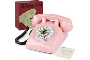 Sangyn Retro Telefon mit Schnur tischtelefon Das Alte Modell Der 65er Jahre Altmodisches Festnetz Diese Klingel