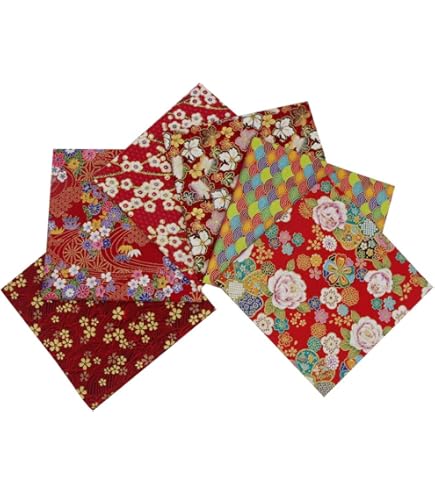 Tessuto Di Cotone Al Metro, 5 Pezzi 20x25 Cm Stile Etnico Stampati Bronzati Tessuti E Stoffe A Metro 100% Cotone, Per Cucito Patchwork Trapuntatura