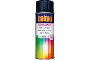 RAL 5011 BLEU ACIER Mat (BELTON) (Bombe peinture 400 ml) - bombe aerosol reparation peinture carrosserie voiture teintes standrard et RAL (reference couleur constructeur 150 ou 400 ml)